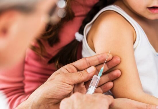 Child getting vaccination